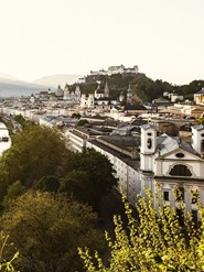 Ausblick auf die Altstadt von Salzburg.