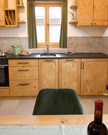 Küchenzeile in der Ferienwohnung.