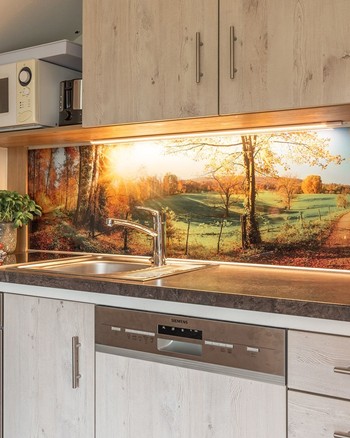 Küchenzeile in der Ferienwohnung.