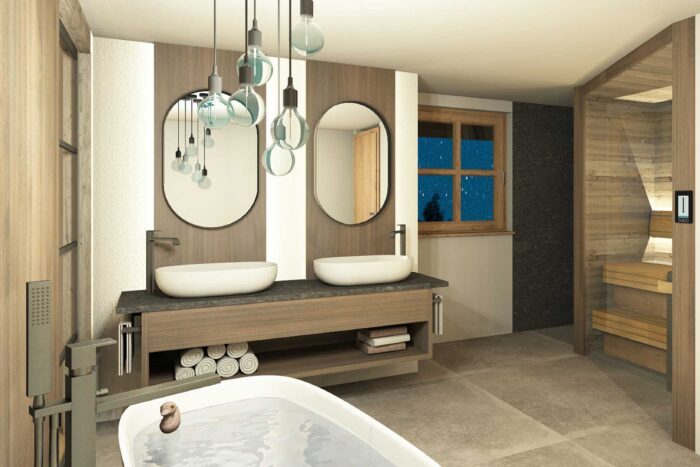 Huberhof Ollerding Skizze Bad FeWo Ringelblume huber dESiGN grafikdesignmediendesign Nadine Huber 1